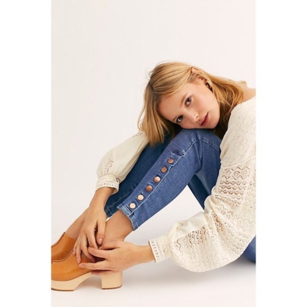 ONE TEASPOON Cali Blue Preachers Snap Ankle Jeans
